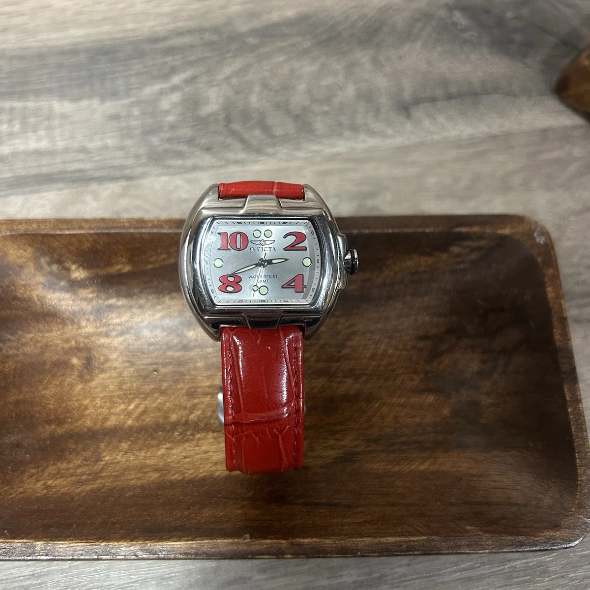 INVICTA SPECIAL EDITION WOMENS WATCH RED LEATHER BAND NEW BATTERY LIKE NEW Invicta and Glycine, two iconic and world renowned watch  main image 2
