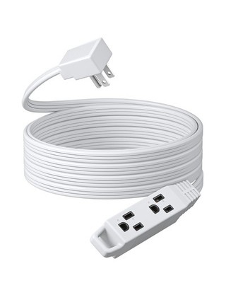DEWENWILS 15FT Flat Plug Power Strip, 16/3 AWG SPT-3 Cord, 13A 1625W, ETL 