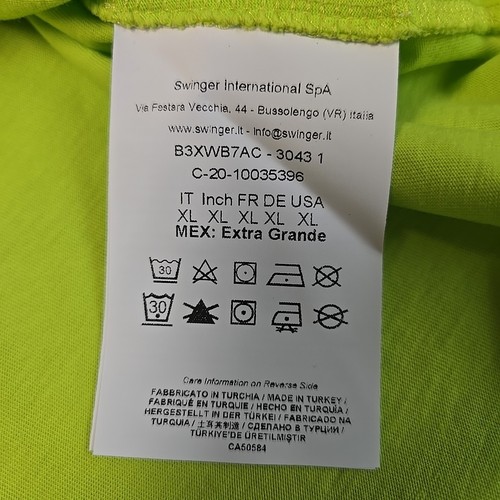 Lamborghini Tee Shirt Mens Size XL Logo Neon Green Short Sleeve Automobili - Afbeelding 7 van 9
