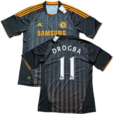 2010/11 Chelsea Away Jersey #11 Drogba Large adidas Soccer Premier League Kit