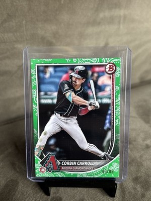 2025 Bowman Corbin Carroll Green Pattern Parallel /99 #96 Arizona