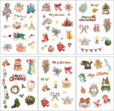 6 Sheets Rub on Transfers for Crafts - Christmas Rub on Transfers  Christmas St