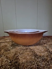 (LOT OF 4) Pyrex Old Orchard Cinderella Mixing Bowls COMPLETE SET