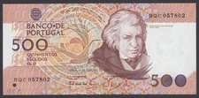 Portugal 500 Escudos  1989  AU-UNC  P. 180, Banknotes, Uncirculated