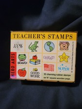 Hero Arts Stamps Teacher  s Stamps Wood Mounted Rubber Stamp Vintage