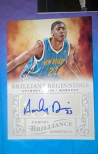 2012-13 Panini Brilliance - Brilliant Beginnings Autographs Anthony Davis #5...