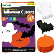 Halloween Crafts for Kids - 228PCS Orange Black White
