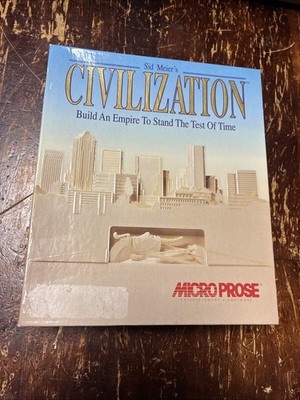 1991 Vintage Civilization IBM PC Computer Video Game Disks - Big Box (CIB)