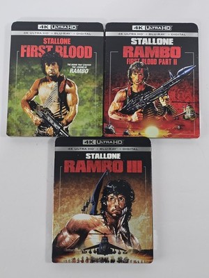 RAMBO 3-Movie Collection (4K UHD + Blu-ray) w/ Slipcovers