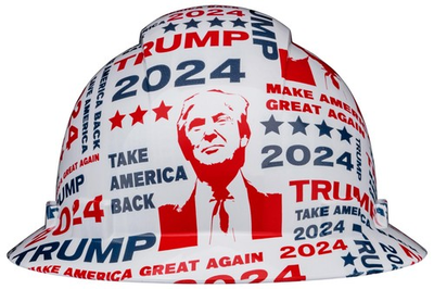 #ad Vented Full Brim Hard Hat OSHA Safety Approved Padded Trump 2024 Gloss $57.69