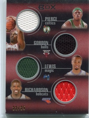2007-08 Topps Luxury Box 8 Jersey Relic #d/25 - PIERCE Allen MARBURY Gordon +++