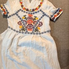 Orange Creek Anthropologie Embroidered Mini Dress Size Small