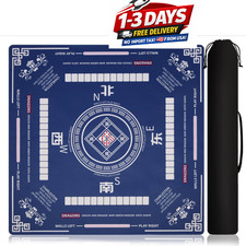 Mahjong Mat Non-Slip Noise Reduction Gaming Mat 31.5x31.5 inch for Mahjong/Poker