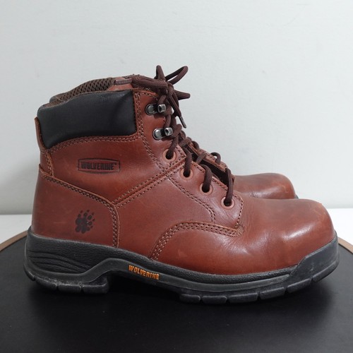 Wolverine Arbeitsstiefel Herren 8,5 W Stahlkappe Leder EH rutschfest braun