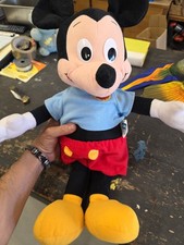 VTG 1988 DISNEY Talking Mickey Mouse PULL STRING PLAYSKOOL 22" PLUSH 70488 Works
