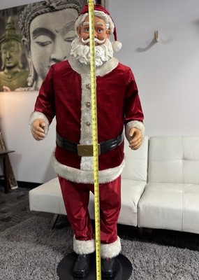Vintage Animated Singing Dancing Christmas Santa 5 ft - Needs Work, Untested