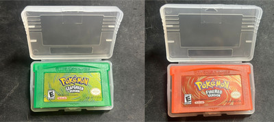 2pcs GBA (Leaf Green+ Emerald ) Game boy Advance English-Cartridge Game USA Ship