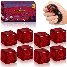 8pcs Halloween Stress Blood Cube,Squishy Toys for Kids Halloween Party Favors...
