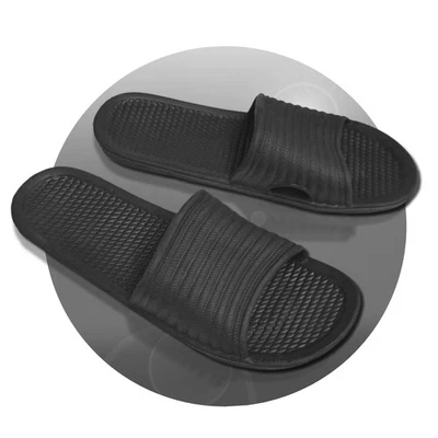 MARKENLOS Herren Badelatschen Badeschuhe Badeschlappen EVA 43 schwarz Wellen