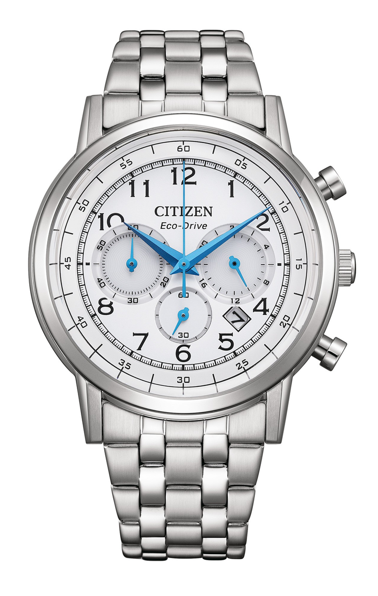 ペコ Citizen Men's Chronograph Date Indicator Eco-Drive Silver Watch