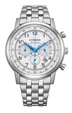Citizen Men's Chronograph Date Indicator Eco-Drive Silver Watch 42MM CA4630-53A