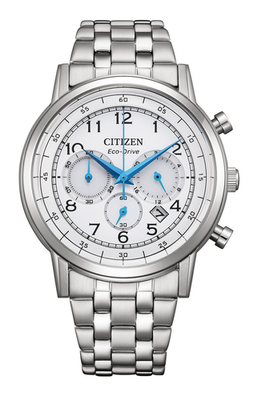 Citizen Men's Chronograph Date Indicator Eco-Drive Silver Watch