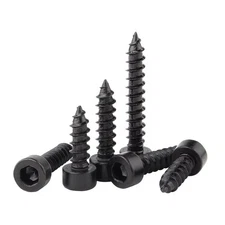 Black Steel Allen Hex Hexagon Socket Cap Round Head Self Tapping Wood Screw