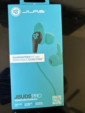JLab JBuds Pro Signature Earbuds - Teal Wired Headphones BRAND NEW Sealed 