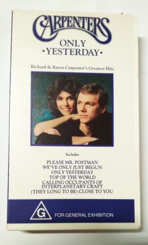 "CARPENTERS" "ONLY YESTERDAY" MUSIC PAL VHS 1985