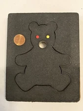 Teddy Bear #1B Ellison AccuCut Die 5" x 6" wood Block