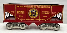 MCCOY STANDARD GAUGE 1980 MIDWEST DIVISION TCA NATIONAL CONVENTION HOPPER CAR