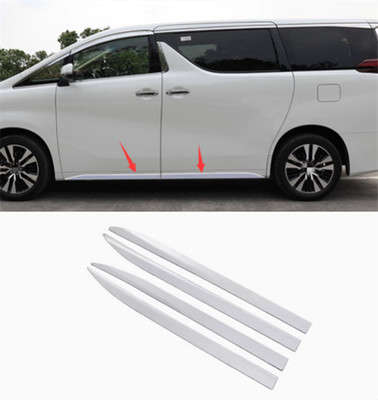 4PCS ABS Plastic Door Body Side Molding Cover Trim For Toyota Alphard 30 2024