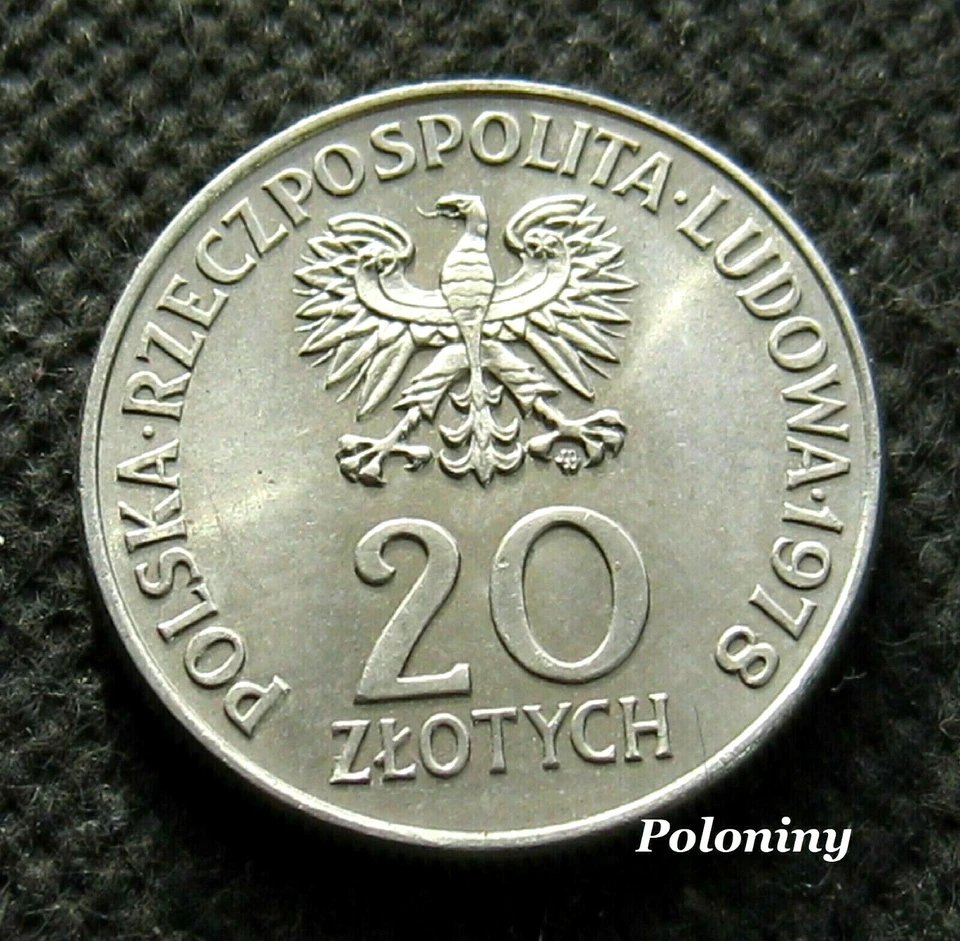 COIN OF POLAND 20 ZL 1978 HERMASZEWSKI FIRST POLISH COSMONAUT INTERKOSMOS (UNC) - Image 2 of 2