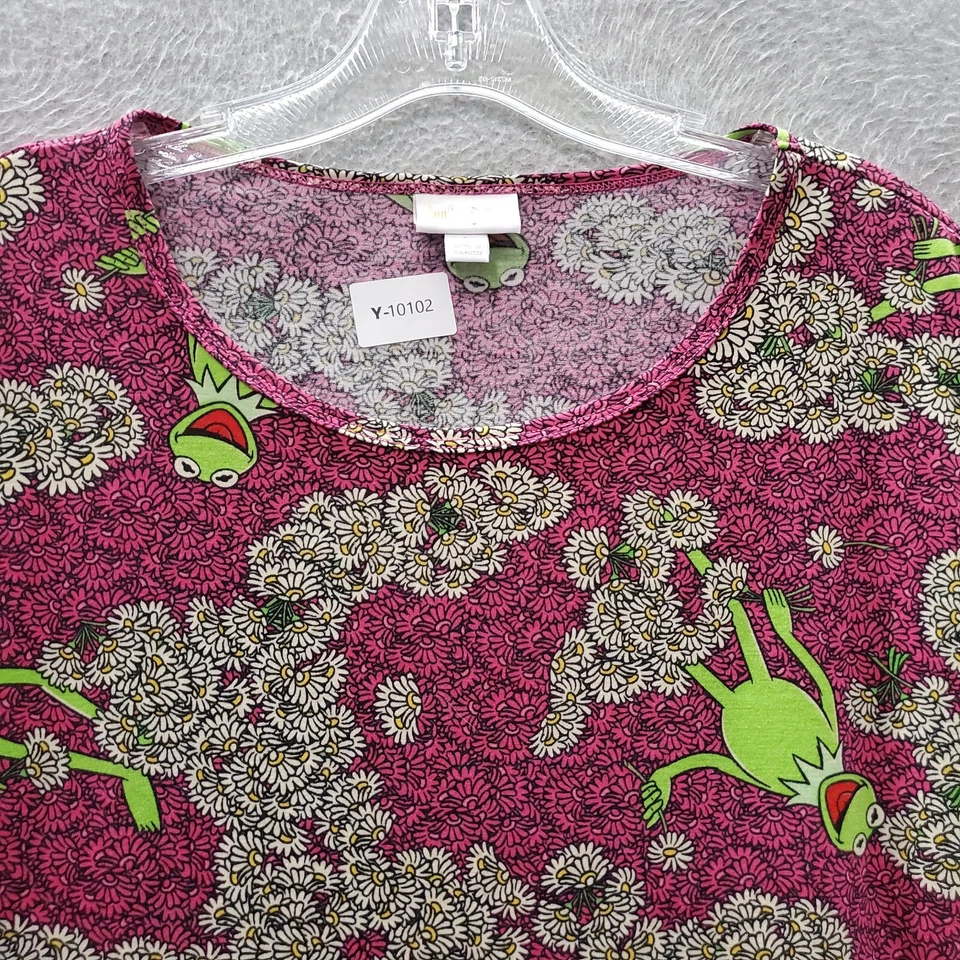 Camiseta túnica estampado integral LulaRoe para mujer grande rosa floral ermitaño el cangrejo Foto 3 de 4