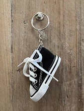 Shoe Black Fabric Keychain 5.5" x 2.5"