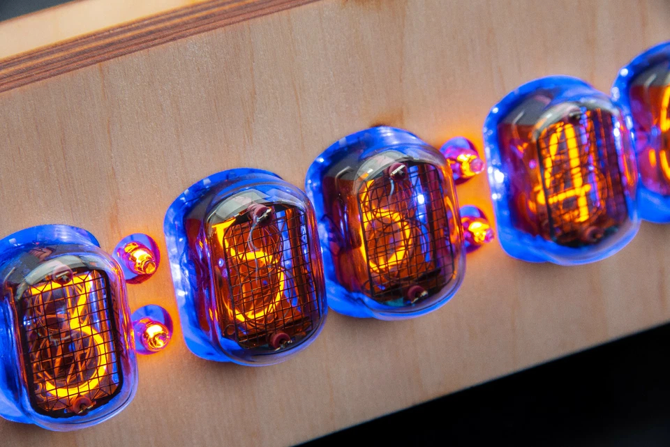 Estuche de madera contrachapada limpia para reloj IN-12 Nixie Tubes [GRA&AFCH] Foto 3 de 4