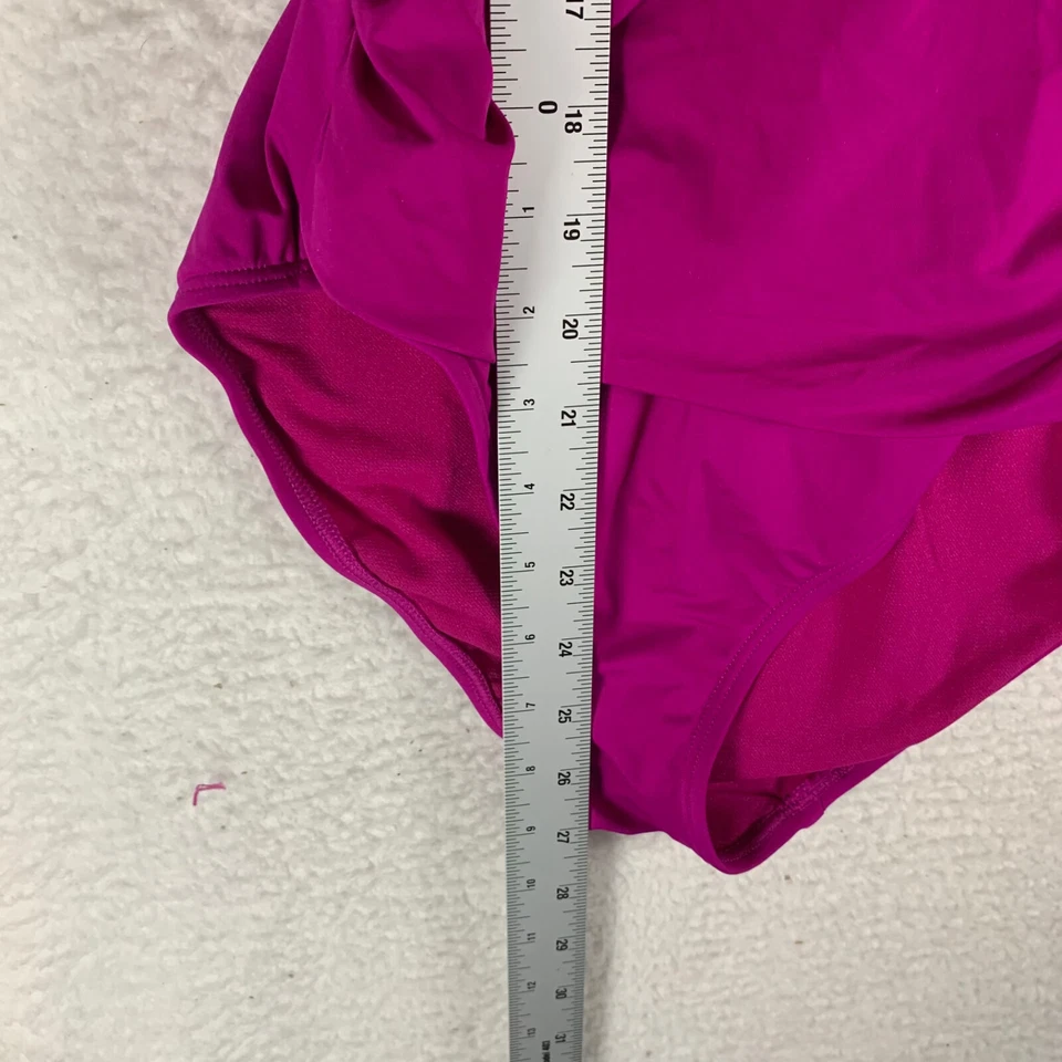 Ralph Lauren Women's Beach Club Twist Front One Piece Pink Swimsuit Size 8 9384 - Image 4 of 4