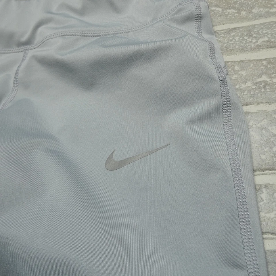 Nike Running Leggings Womens Medium Epic Run 3M Reflective Gray Ankle - Image 2 of 4