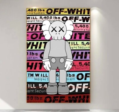 KAWS Off-White Fashion Canvas Poster wall art | eBay