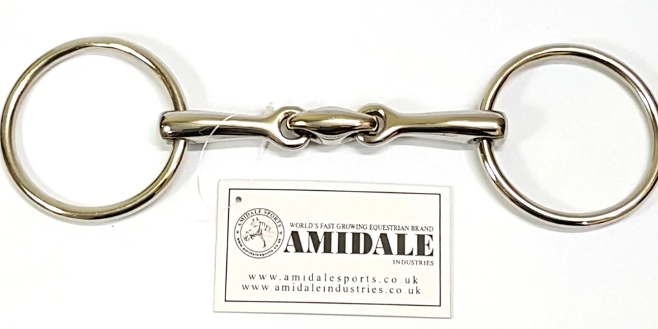 LOSER RING LOZENGE FAT LINK EDELSTAHL TRENNE PFERDE BIT BRANDNEU MIT ETIKETT AUS AMIDALE