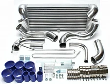 FMIC Intercooler + Pipe Tbolt Clamps Hose Couplers for Mazda RX7 RX-7 FD 1.3 13B