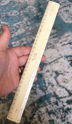 Vintage Dietzgen B1546 Drafting Architect 12  Ruler Made In England