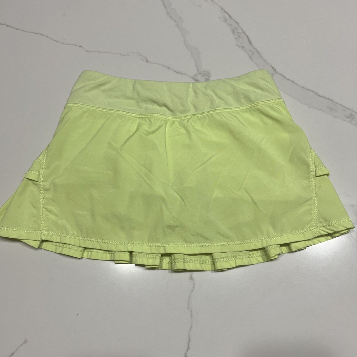 IVIVVA by Lululemon 8 Set The Pace Skirt Skort Pleated Neon