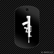 Type 25 Keychain GI dog tag engraved many colors type25 assault rifle