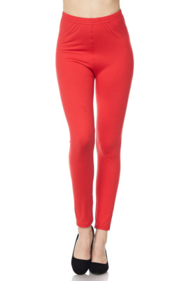 Leggings TC/21 Buttery Soft Always Brushed Solid Red ONE SIZE - Main Image
