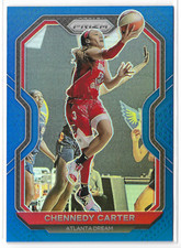 2021 Prizm WNBA Blue Prizm #49 Chennedy Carter #102/149 Atlanta Dream Texas A&M
