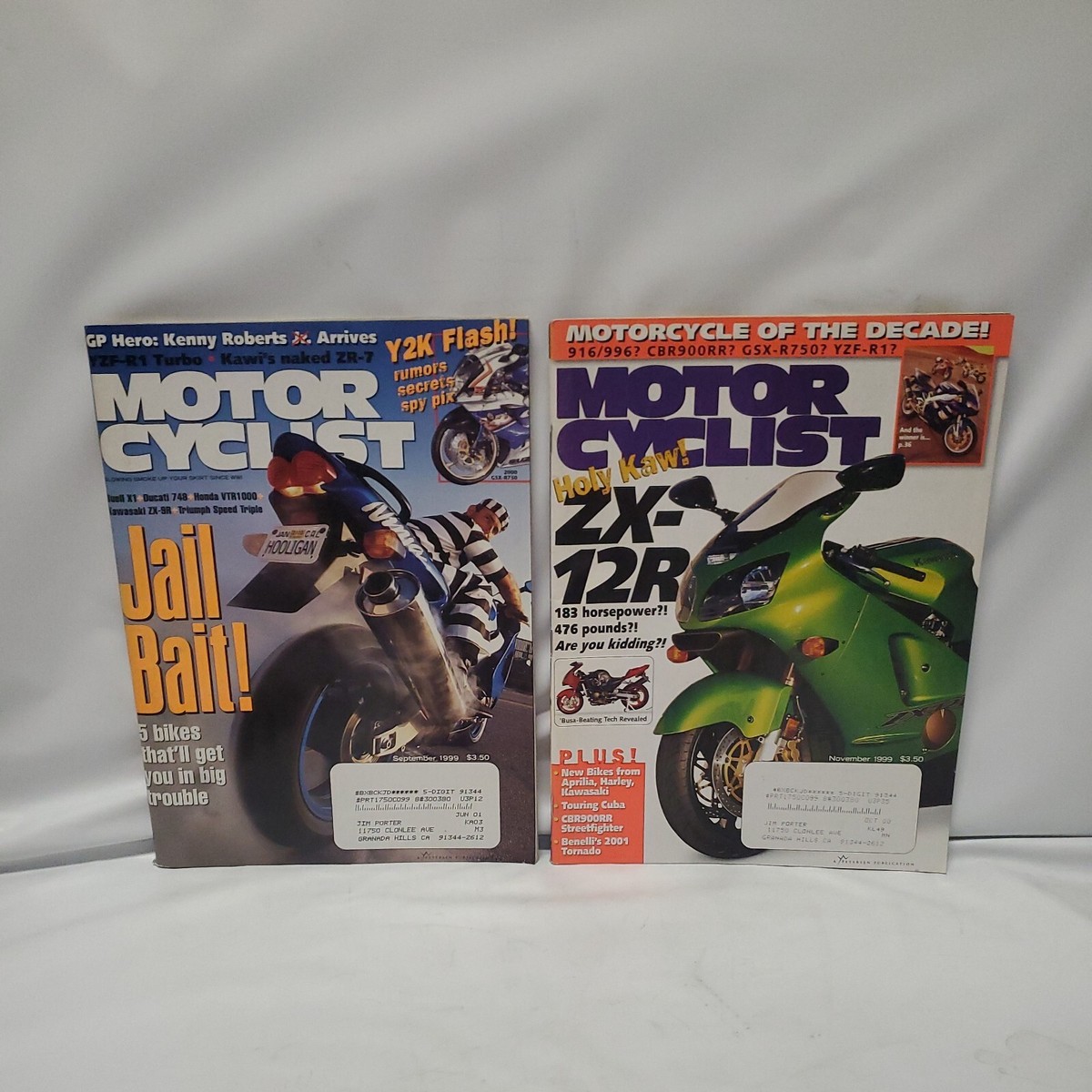1999 MOTOR CYCLIST LOT 9 MAGAZINE | eBay