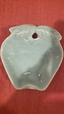Vintage Hoenig Pottery of California Blue Turquoise Apple Bowl 734 Candy Dish