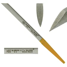 Glardon Vallorbe Swiss Onglette Graver Steel Yellow Tang HSS Engraving Jewelry