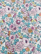 Betsy Pink Gold Floral Liberty Tana Lawn Remnant 40x30cm